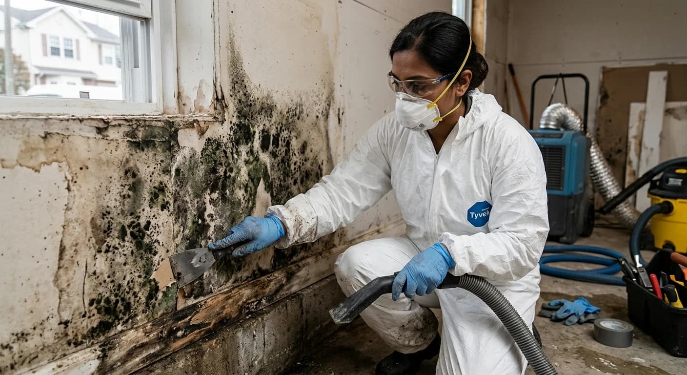 Professional water damage restoration work - Are there health risks associated with untreated water damage?